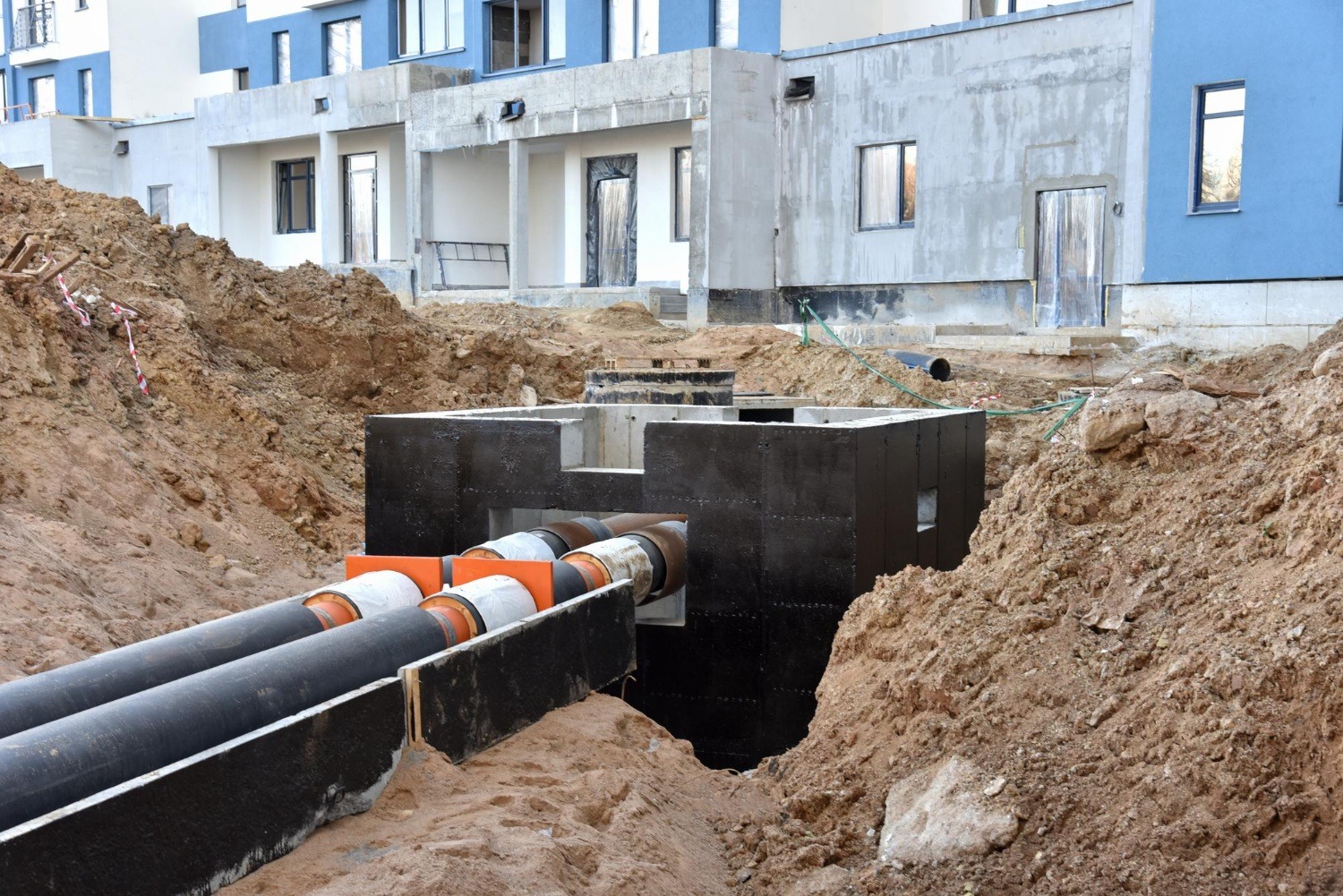 Периметров дренаж около основите на сгради с PVC тръби